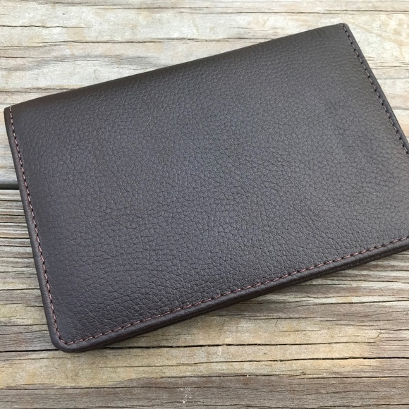 Supreme Leather Passport Cover Bifold  Dark Brown - Picture 6 of 8